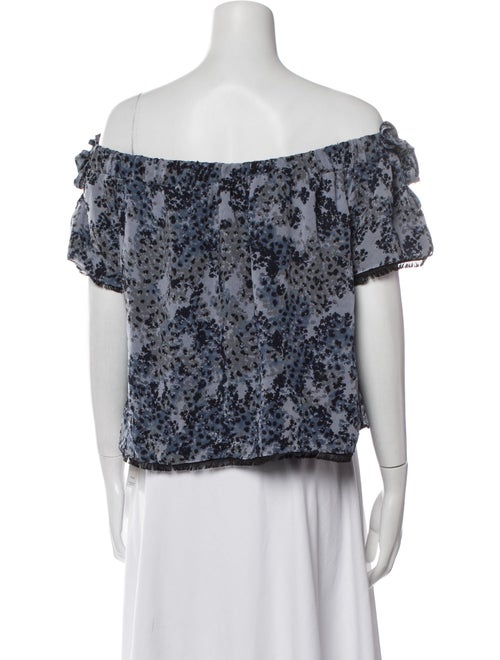 Timo Weiland Silk Floral Print Crop Top