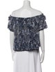 Timo Weiland Silk Floral Print Crop Top