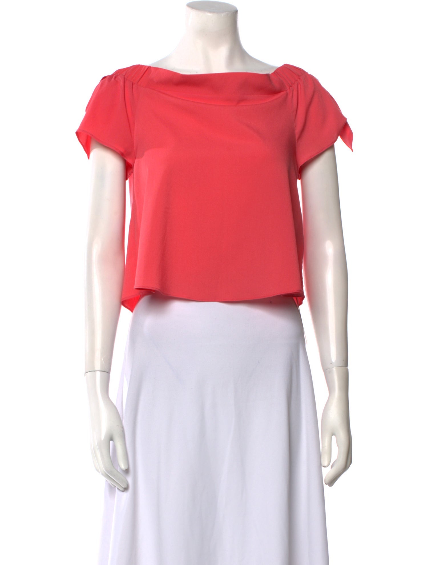Timo Weiland Bateau Neckline Short Sleeve Crop Top