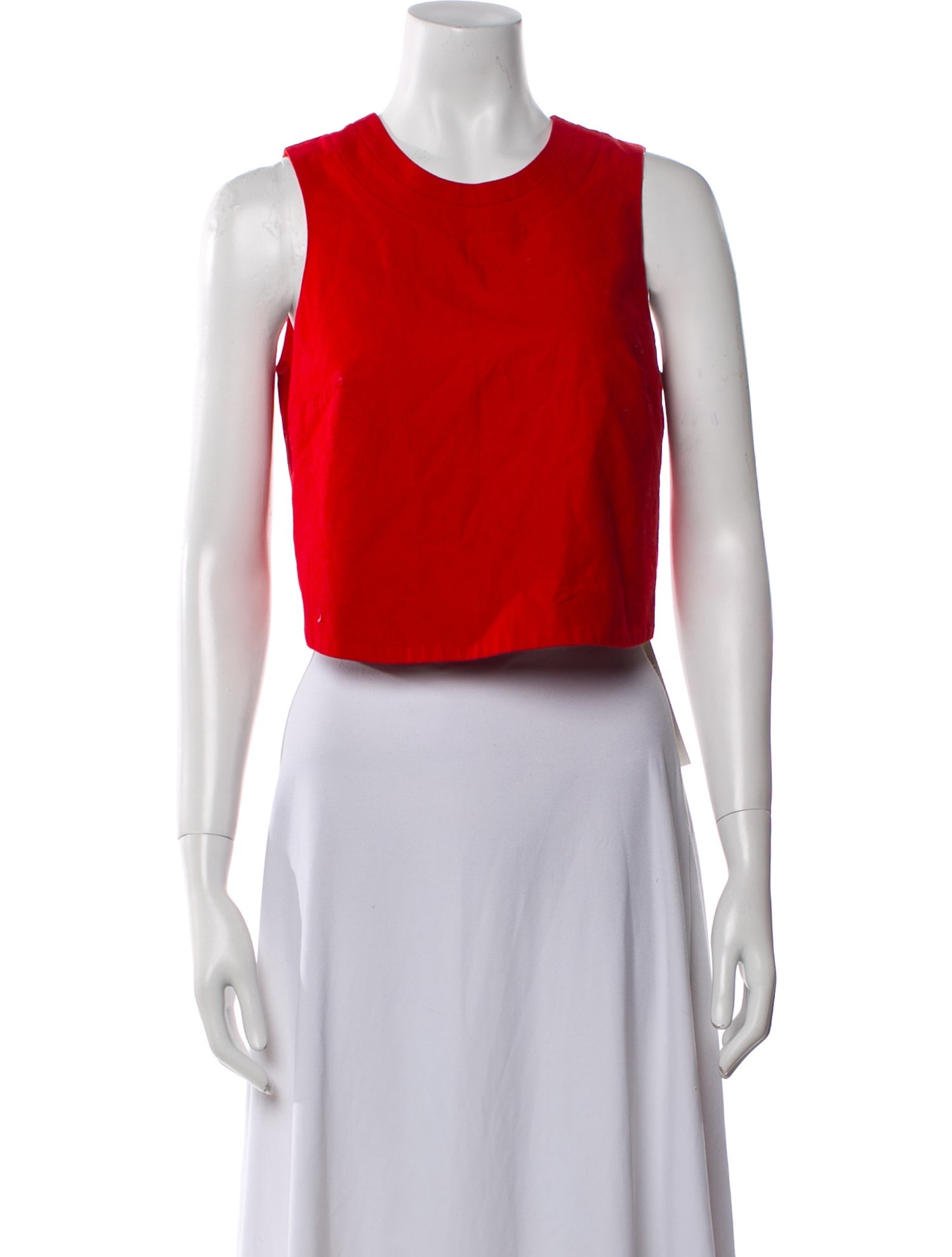 Timo Weiland Scoop Neck Sleeveless Crop Top