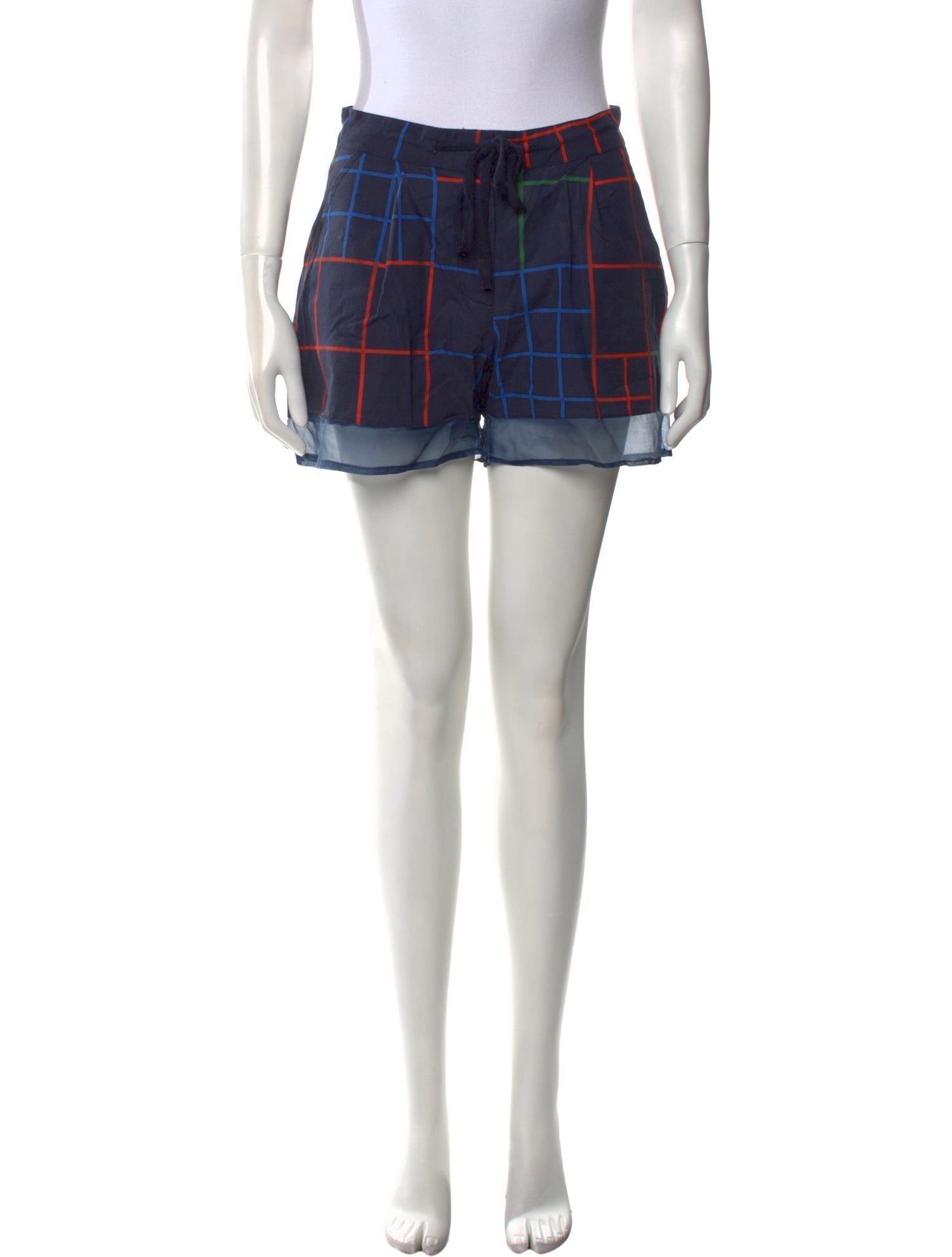 Timo Weiland Plaid Print Mini Shorts