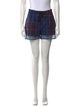 Timo Weiland Plaid Print Mini Shorts