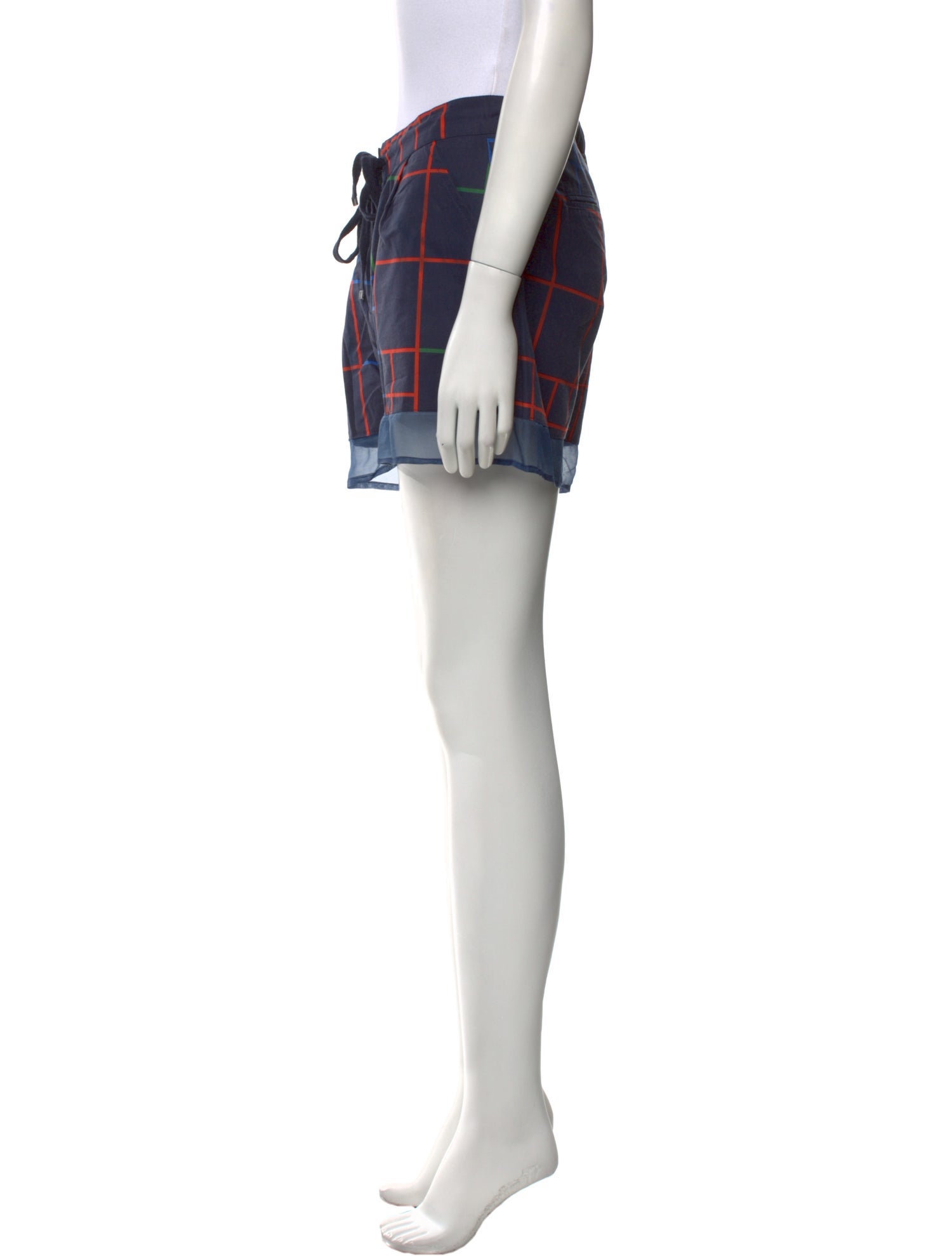 Timo Weiland Plaid Print Mini Shorts