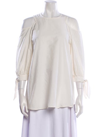 Timo Weiland Crew Neck Three-Quarter Sleeve Blouse
