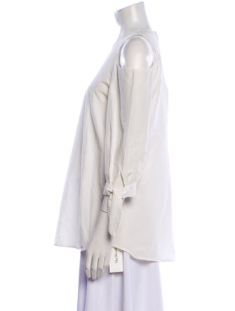 Timo Weiland Crew Neck Three-Quarter Sleeve Blouse