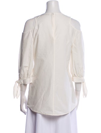 Timo Weiland Crew Neck Three-Quarter Sleeve Blouse