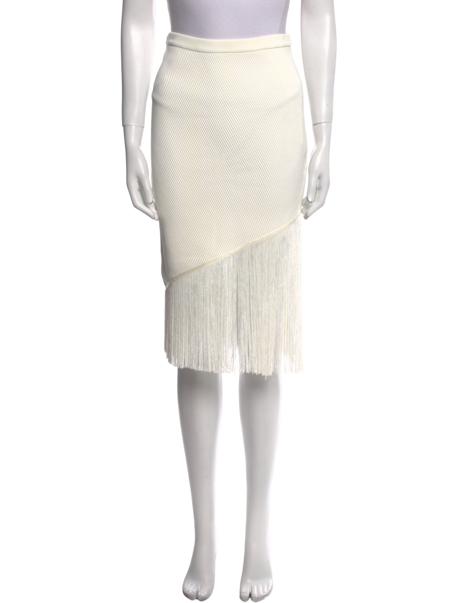 Timo Weiland Fringe Trim Accent Knee-Length Skirt