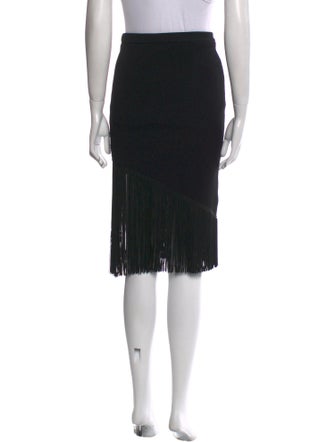 Timo Weiland Fringe Trim Accent Knee-Length Skirt