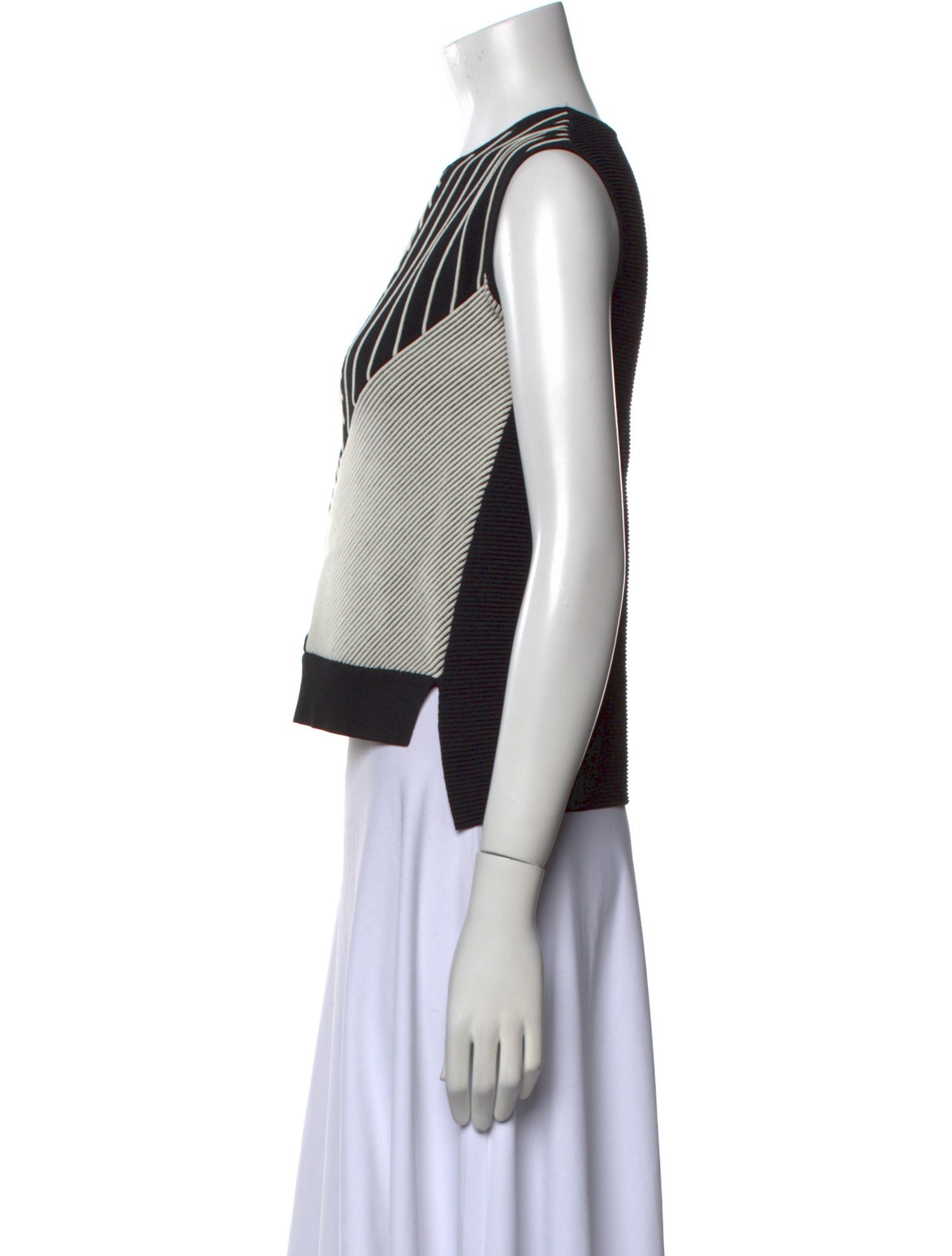 Timo Weiland Striped Crew Neck Crop Top