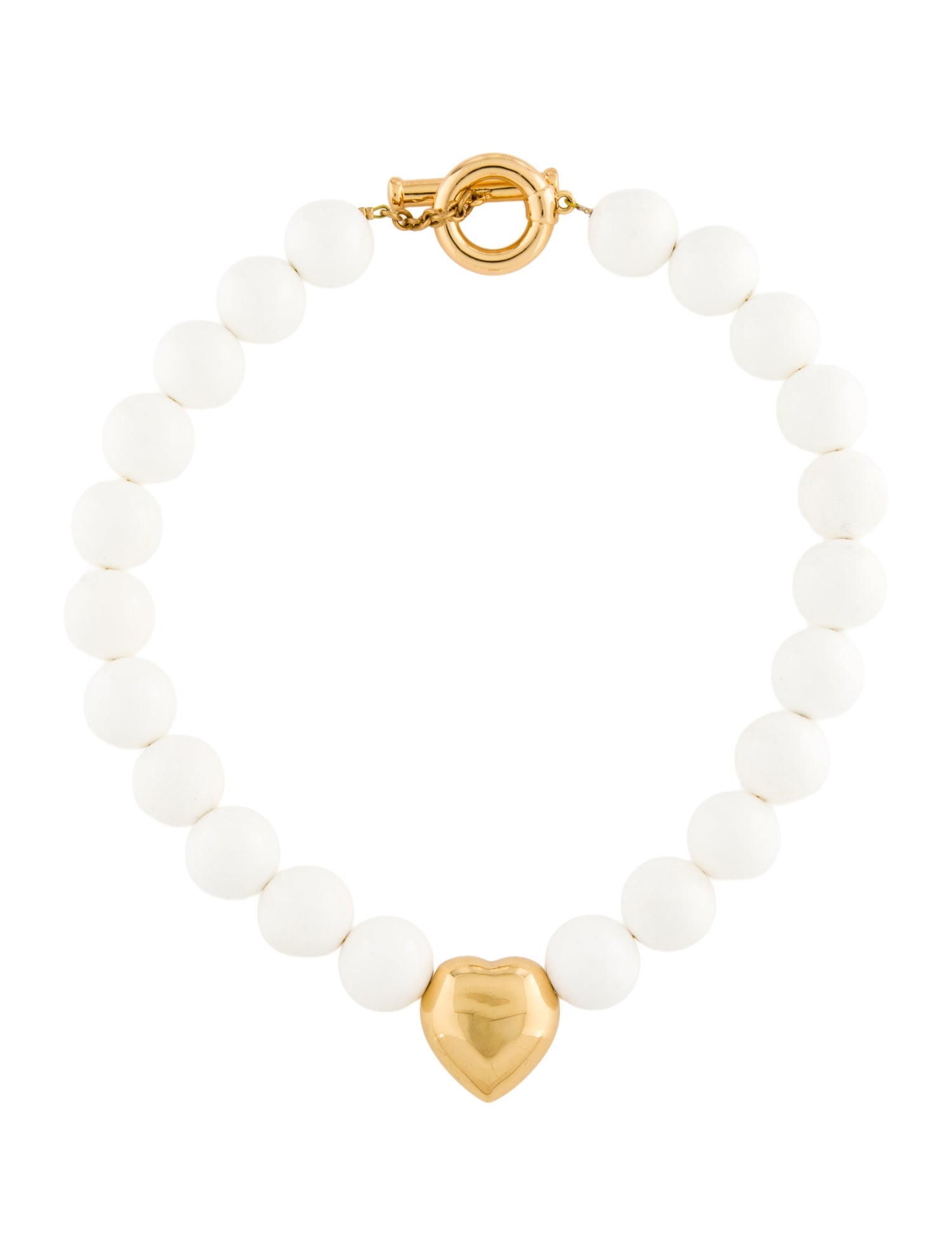 Timeless Pearly White Beaded Stone strand Necklace