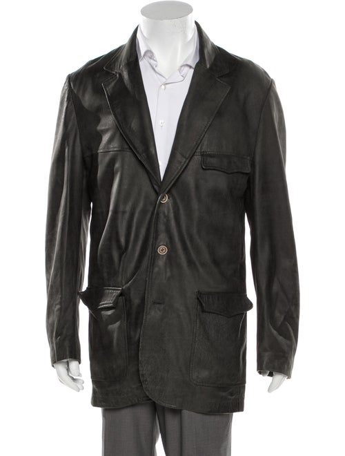 Tincati Leather Blazer Black