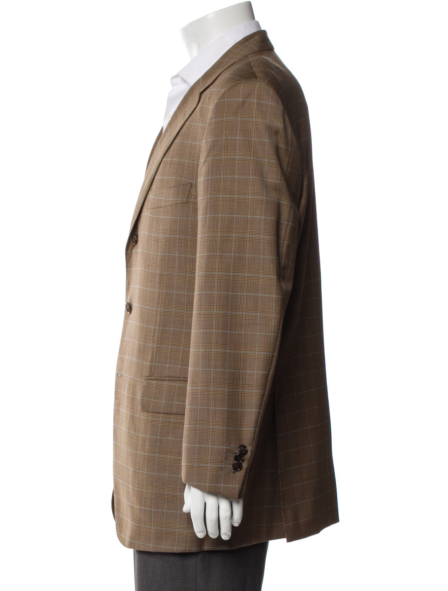 Tincati Wool Plaid Print Blazer