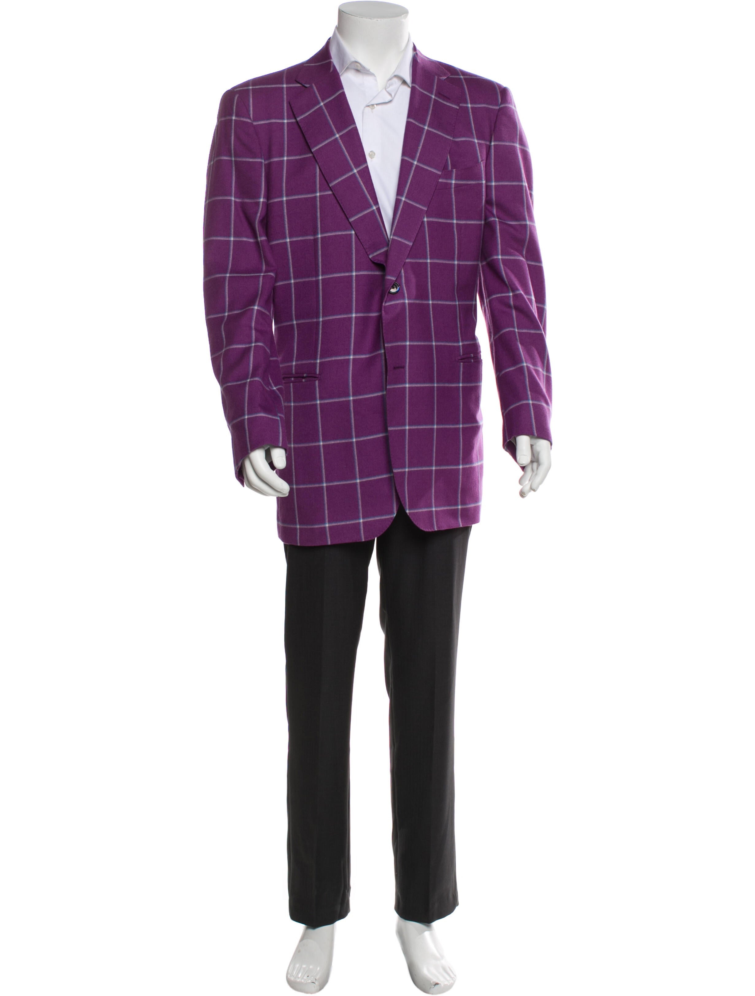 Tincati Cashmere Plaid Print Blazer