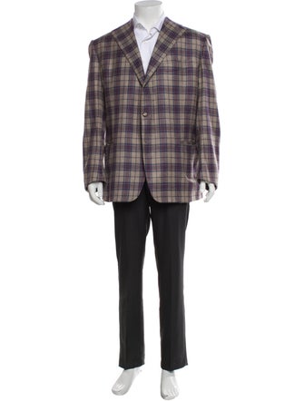 Tincati Cashmere Plaid Print Blazer