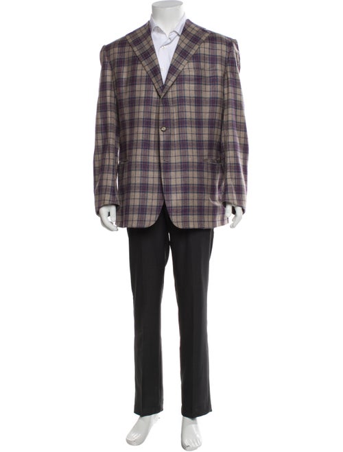 Tincati Cashmere Plaid Print Blazer