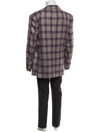 Tincati Cashmere Plaid Print Blazer