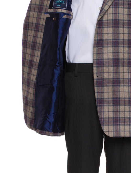 Tincati Cashmere Plaid Print Blazer