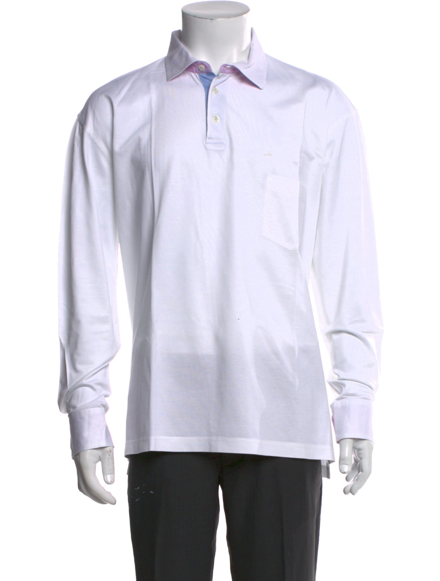 Tincati Collar Long Sleeve Polo Shirt