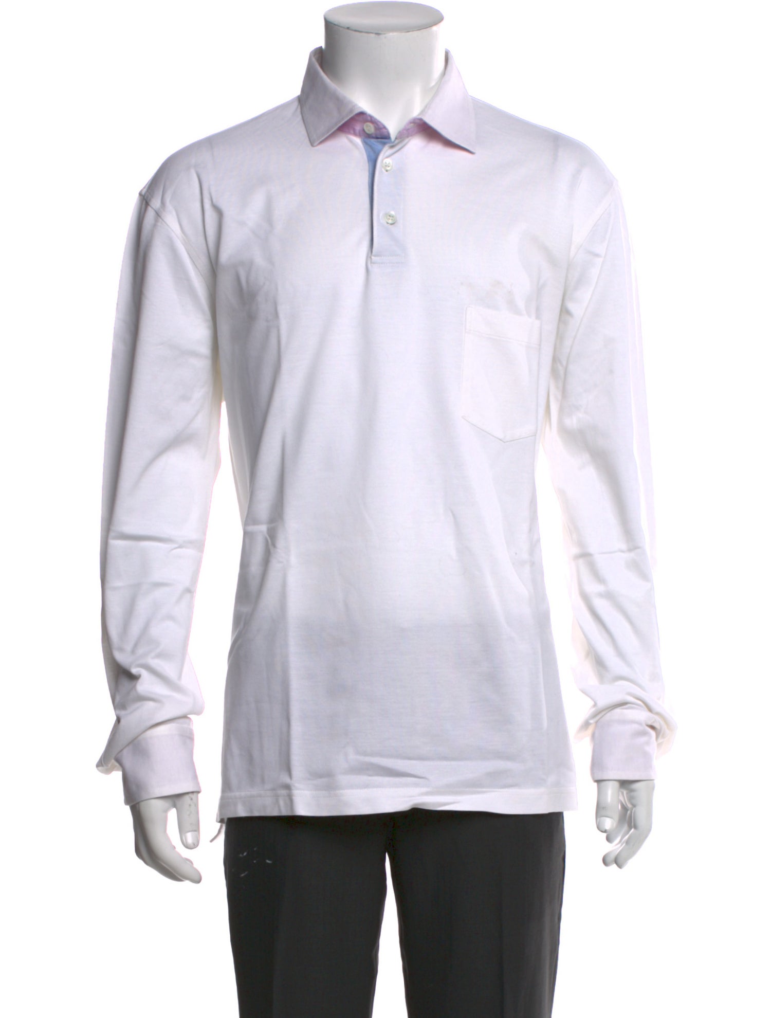 Tincati Collar Long Sleeve Polo Shirt
