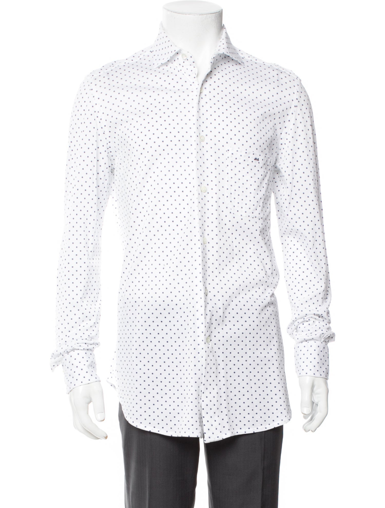 Tincati Polka Dot Print Long Sleeve Dress Shirt