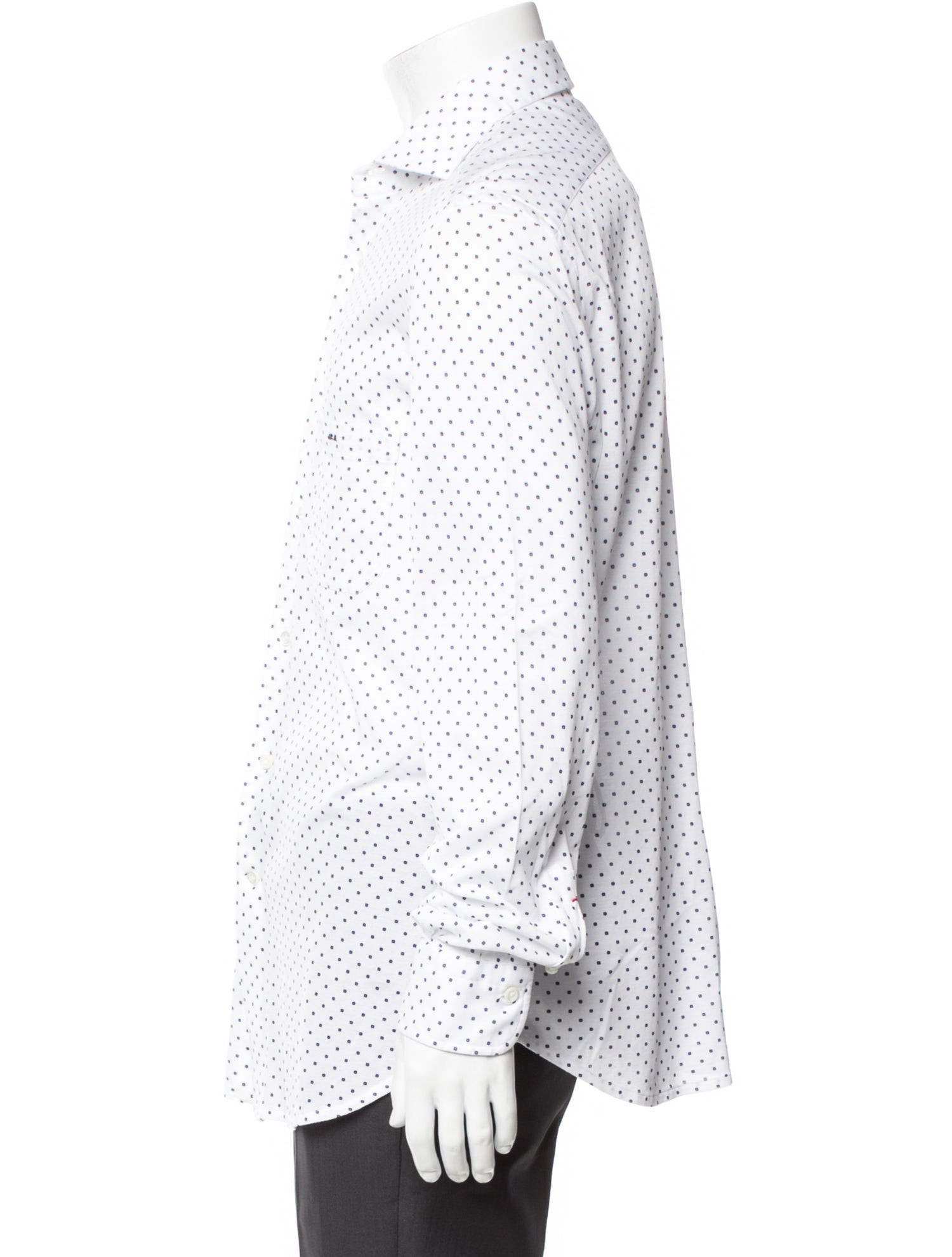 Tincati Polka Dot Print Long Sleeve Dress Shirt