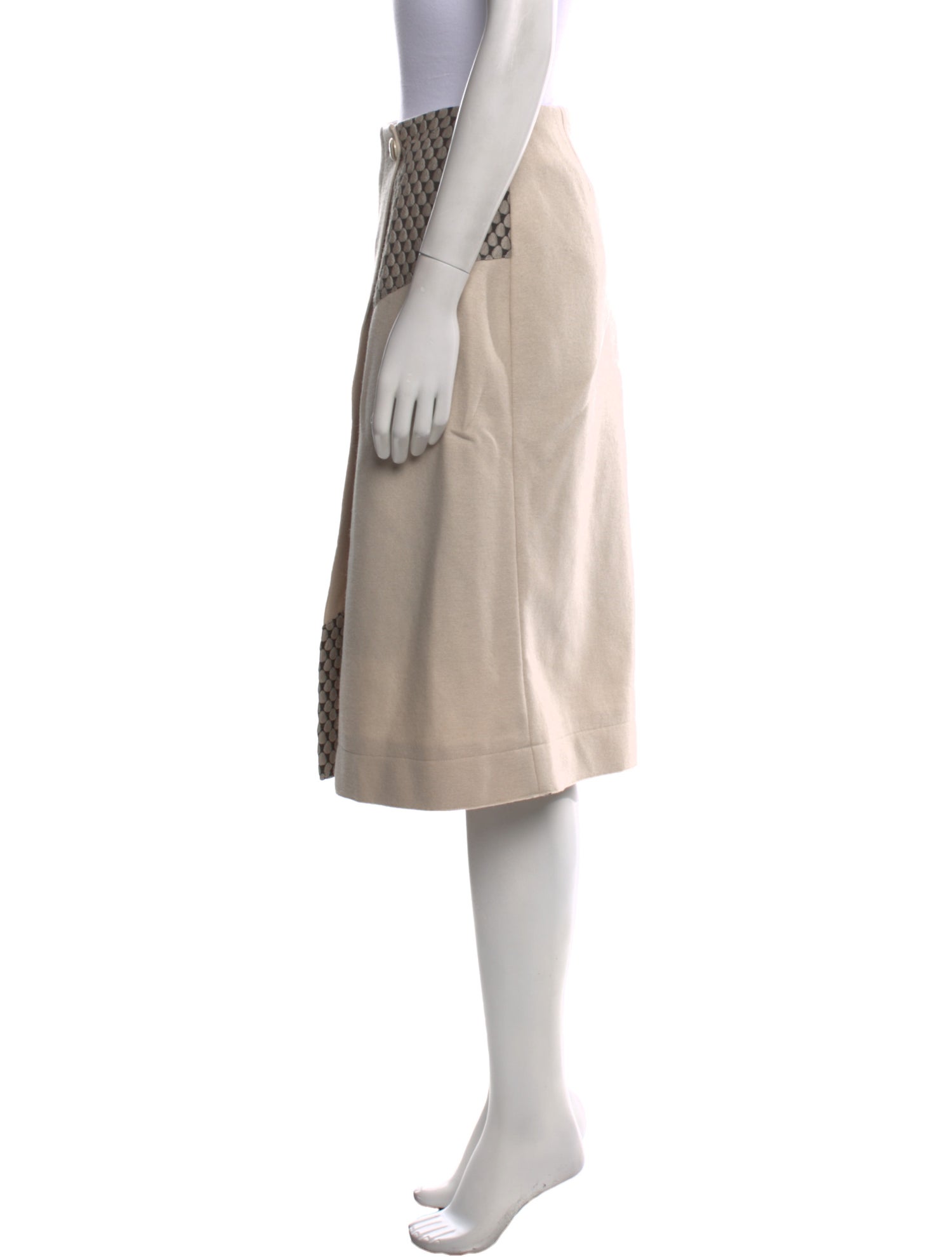 Tissa Fontaneda Colorblock Pattern Knee-Length Skirt