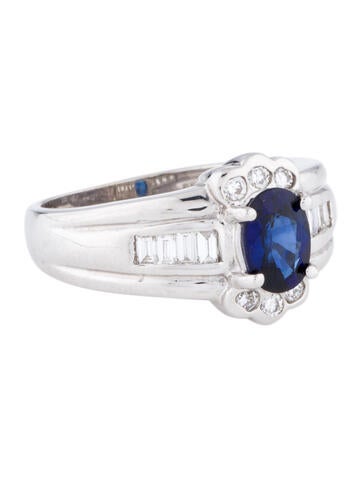 Takat Cocktail Ring 18K 1.01ct Sapphire & Diamond 6.75
