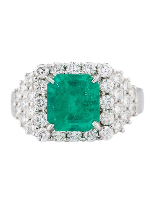 Takat 18K 2.34ct Emerald & Diamond Cocktail Ring