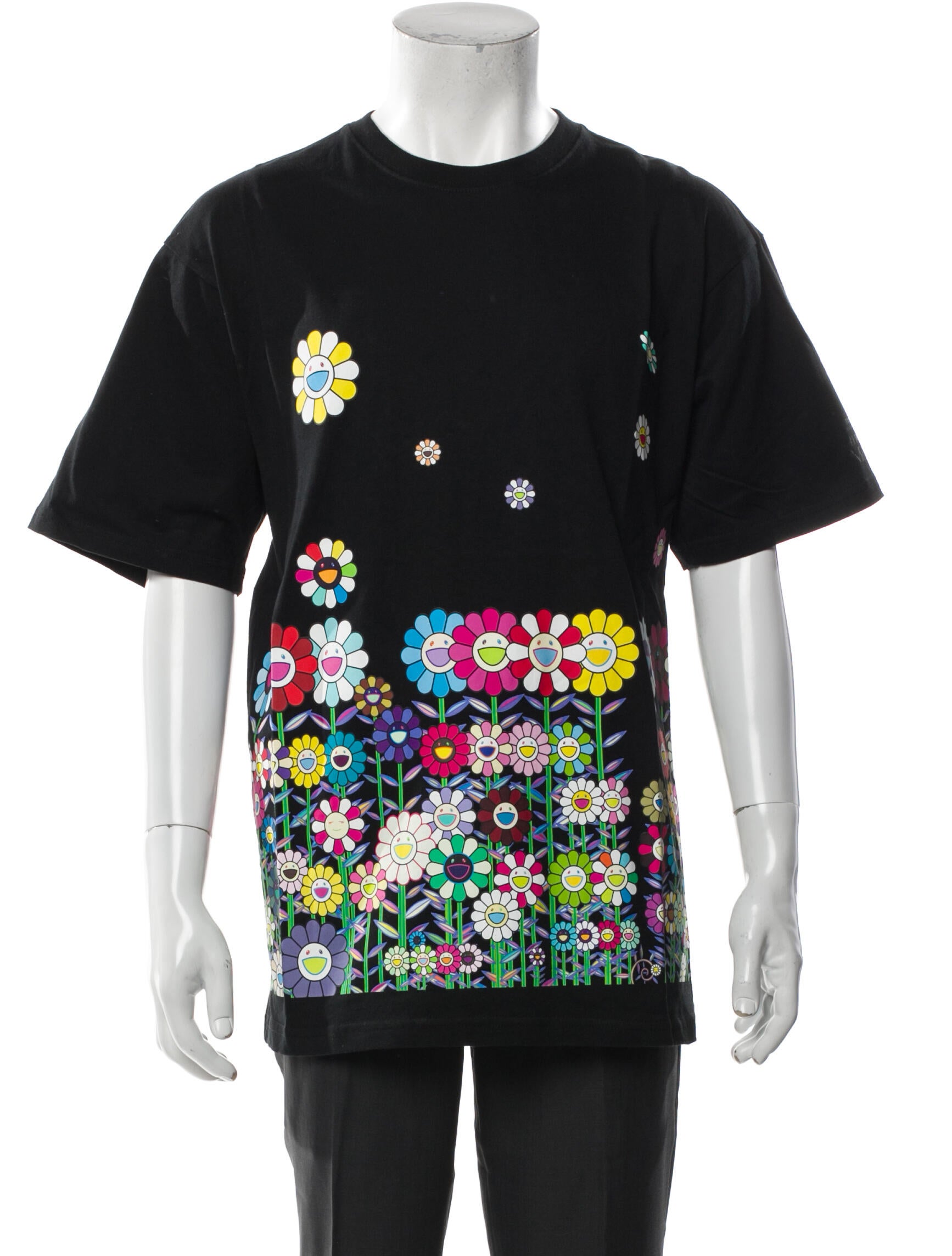 Takashi Murakami Floral Print Crew Neck T-Shirt