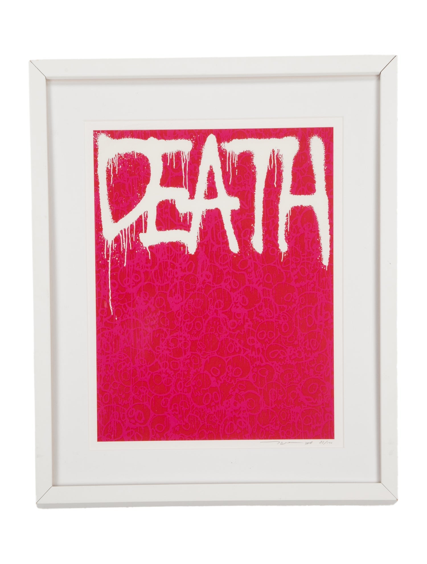 Takashi Murakami Takashi Murakami 'Death' (Red) 2018 Framed Print
