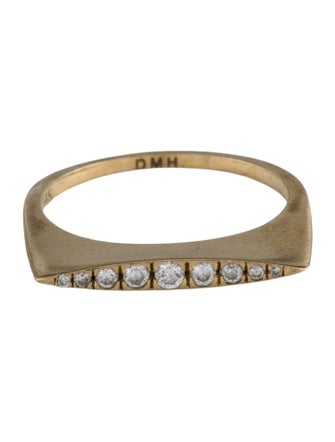 Tilda Biehn 14K Diamond Convex Band