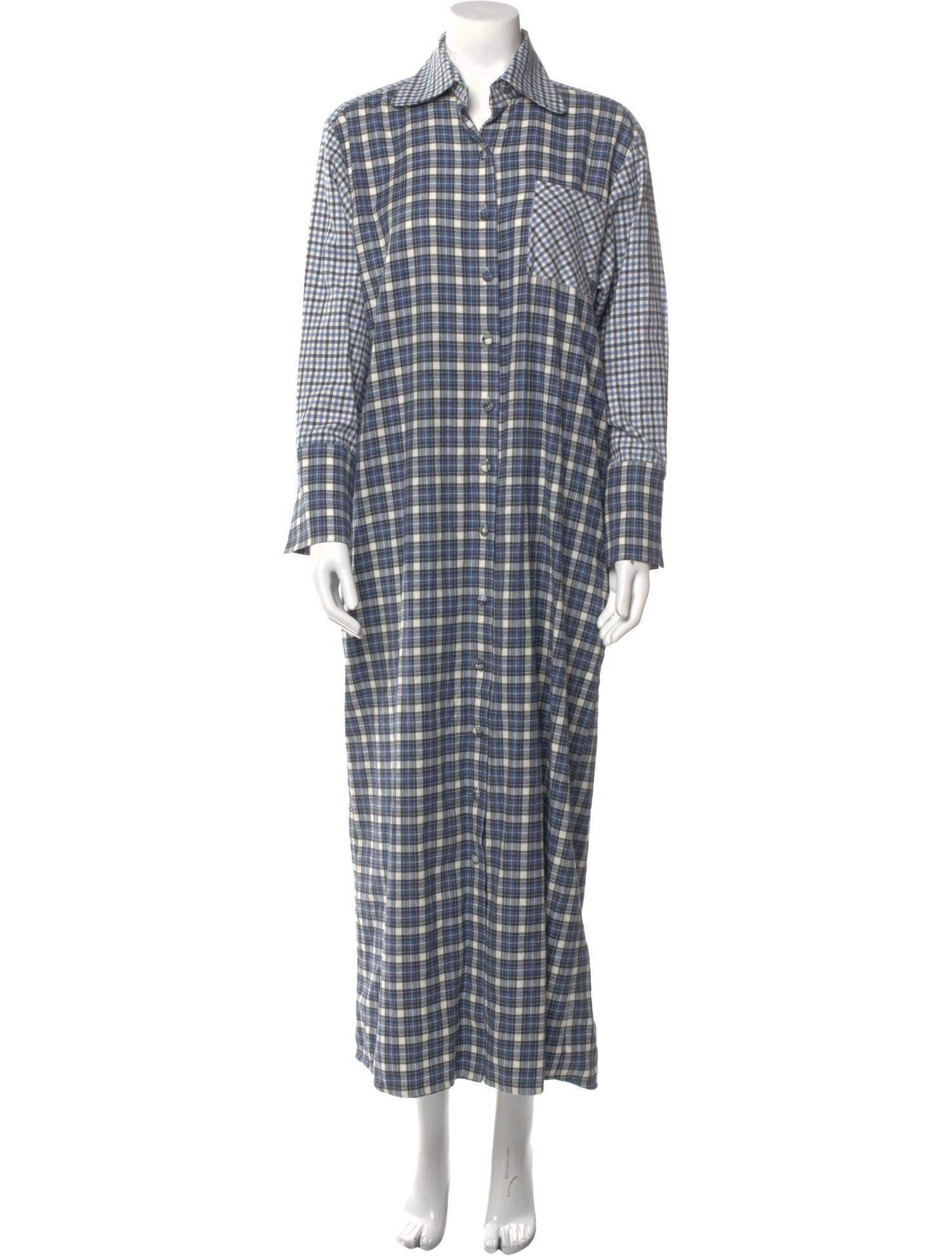 Taller Marmo Plaid Print Long Dress