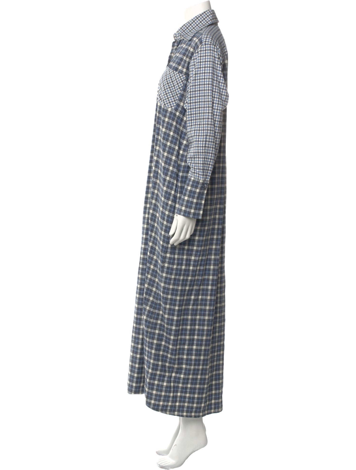 Taller Marmo Plaid Print Long Dress