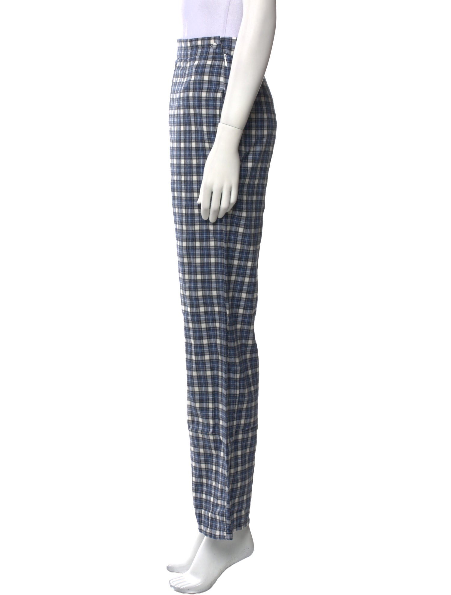 Taller Marmo Plaid Print Wide Leg Pants