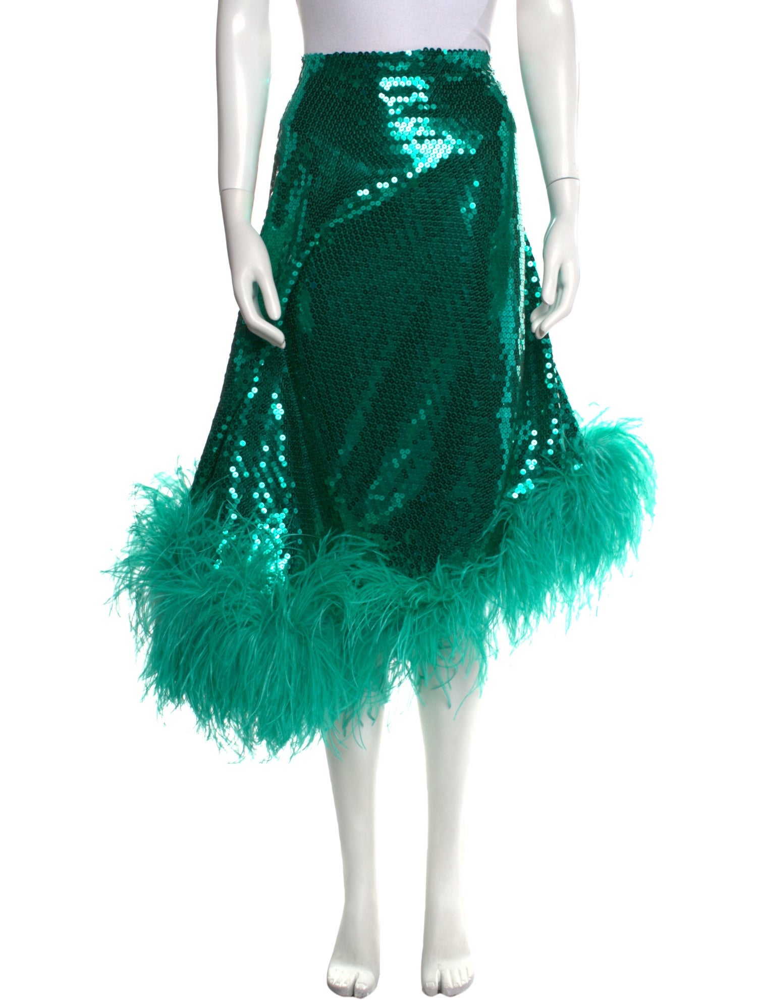 Taller Marmo Sequin Embellishments Midi Length Skirt