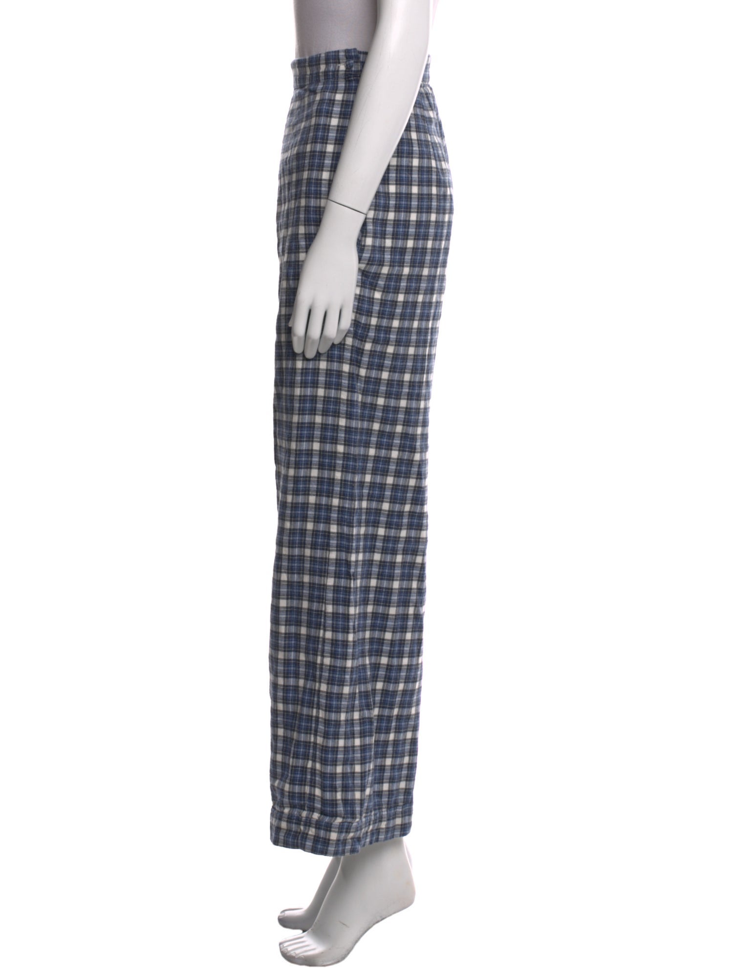 Taller Marmo Plaid Print Wide Leg Pants