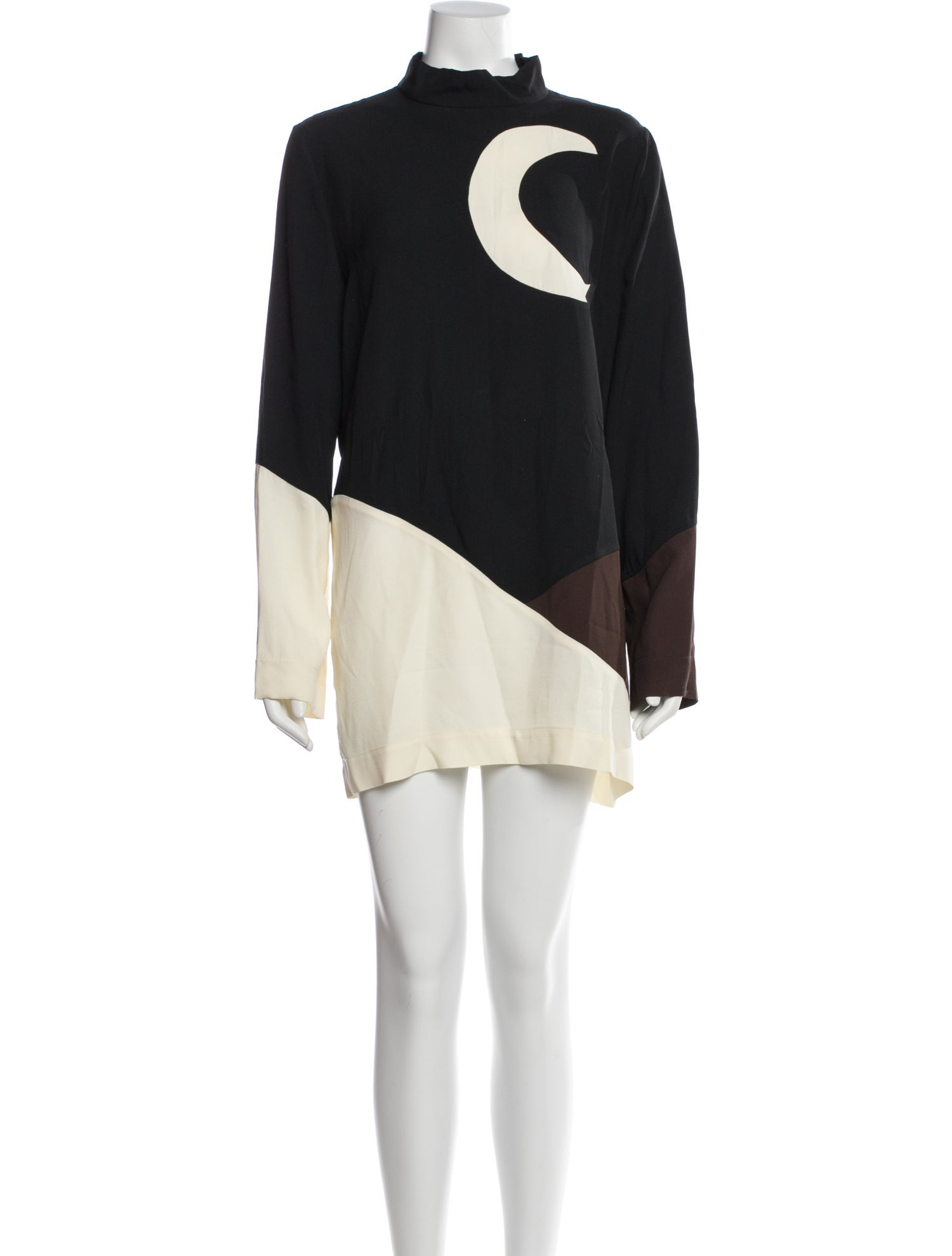 Taller Marmo Mock Neck Knee-Length Dress