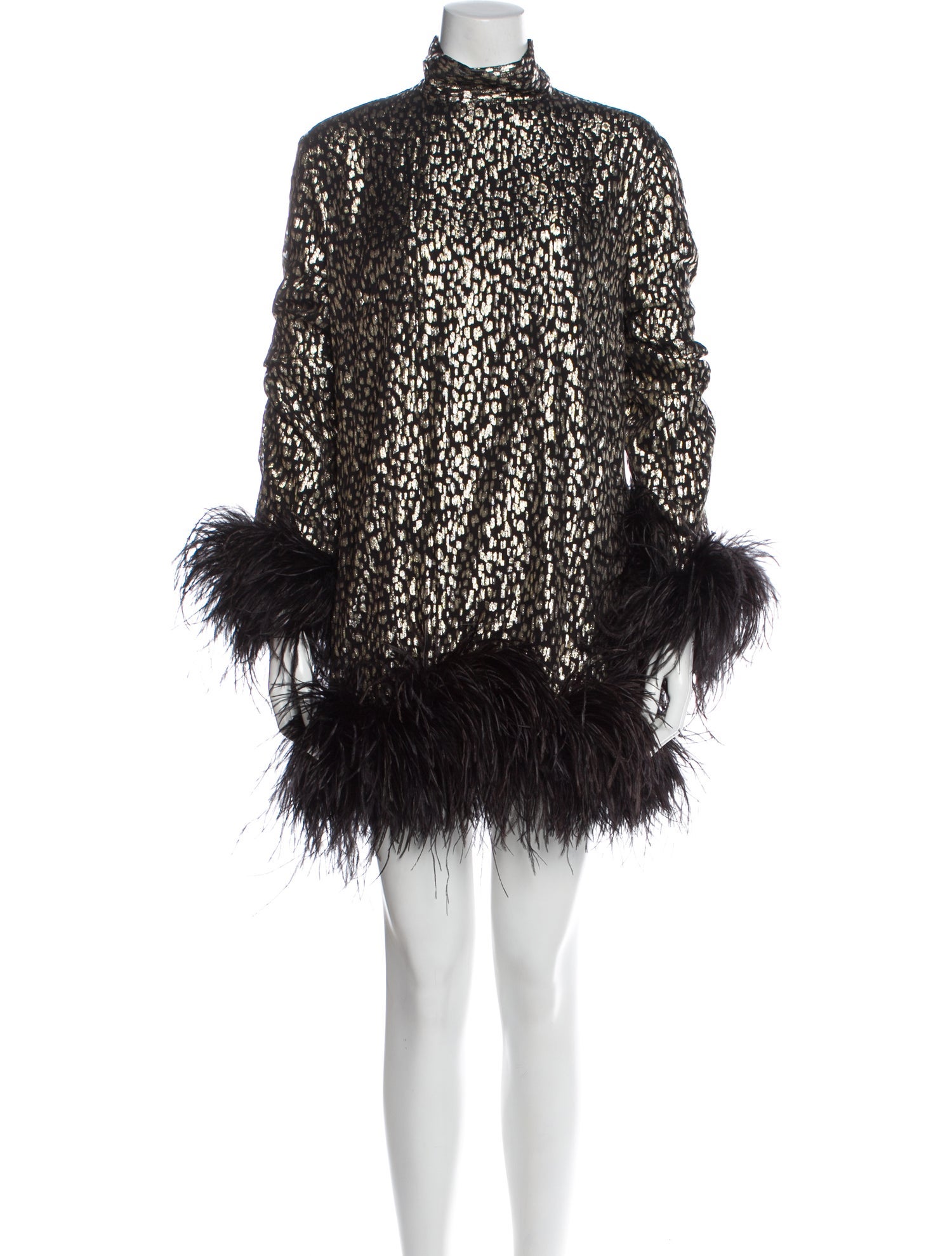 Taller Marmo Mock Neck Mini Dress