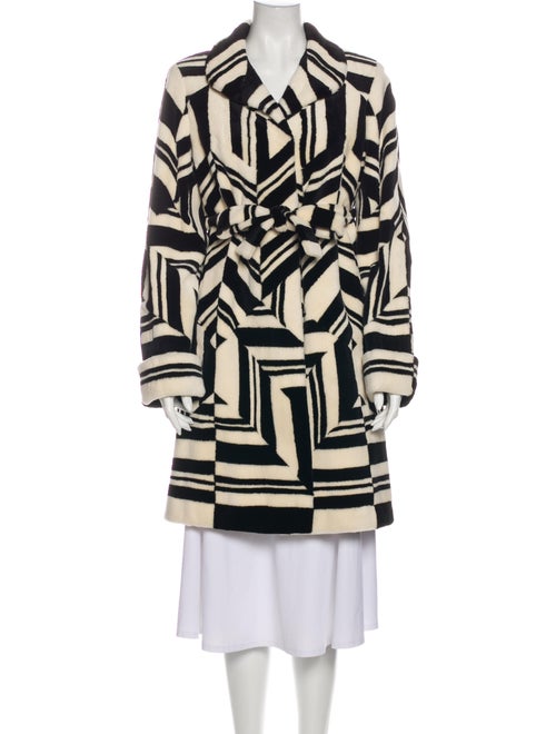 Trilogy Striped Trench Coat Black