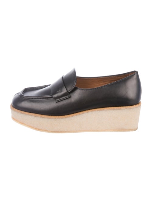 Tomas Maier Leather Platform Loafers Black