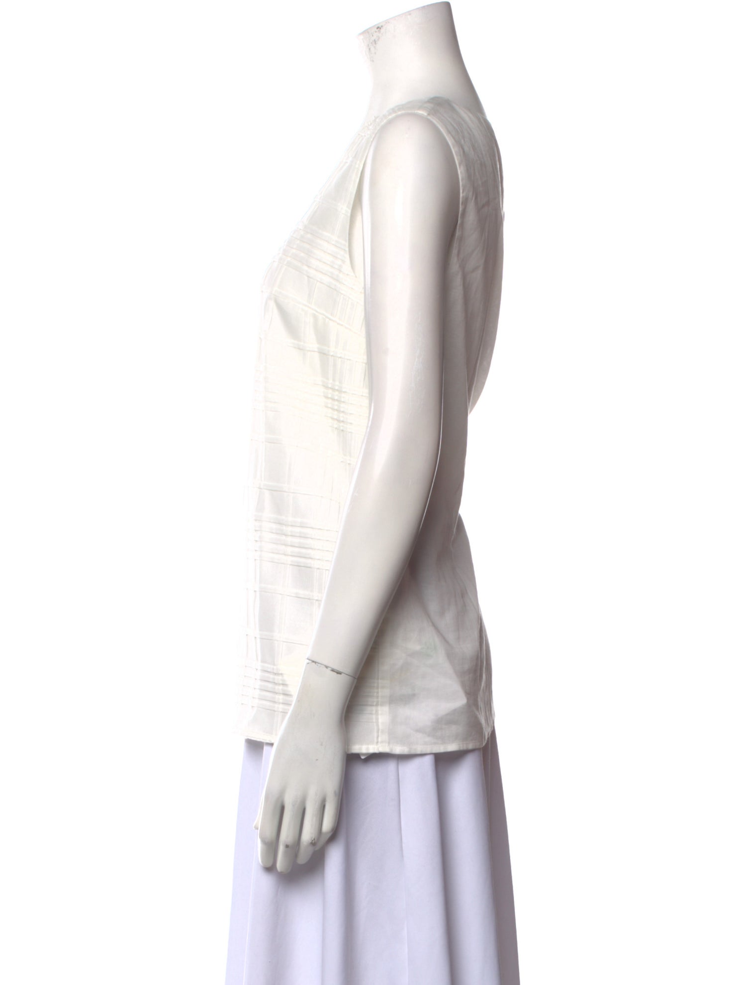 Tomas Maier Bateau Neckline Sleeveless Top