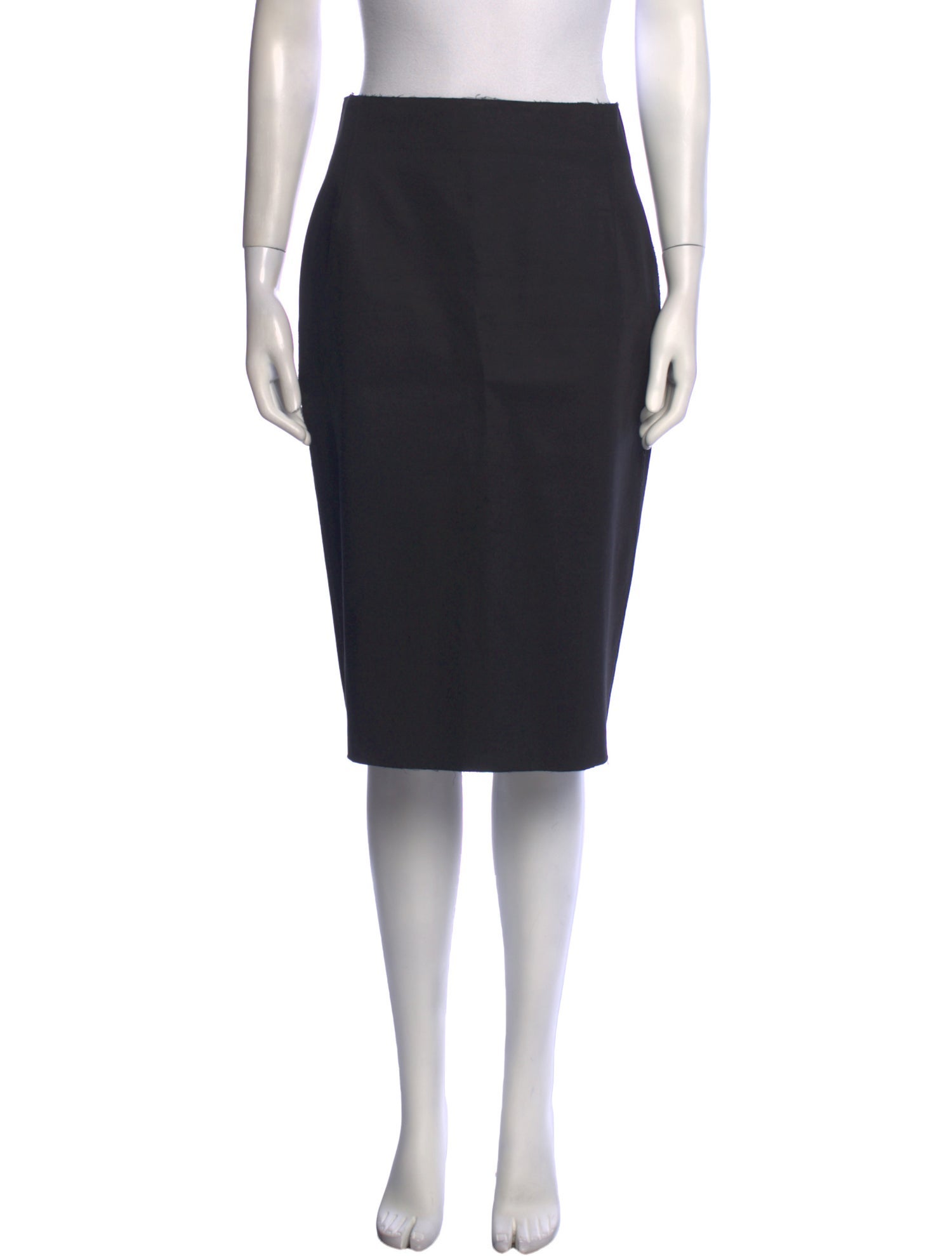 Tomas Maier Raw-Edge Trim Knee-Length Skirt