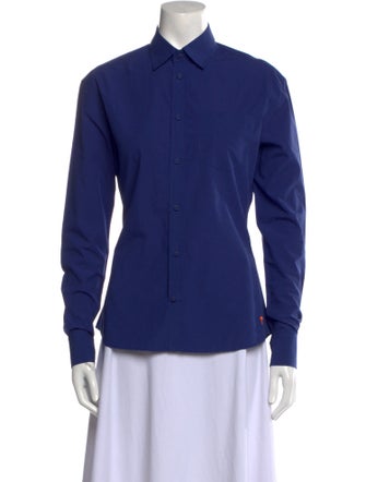 Tomas Maier Long Sleeve Button-Up Top