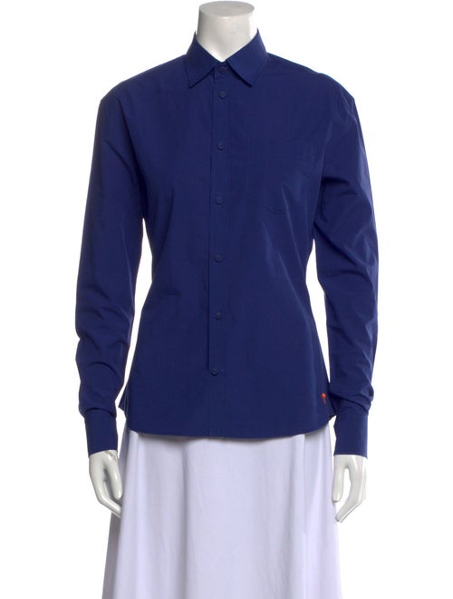 Tomas Maier Long Sleeve Button-Up Top