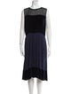 Tomas Maier Colorblock Pattern Midi Length Dress