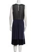 Tomas Maier Colorblock Pattern Midi Length Dress