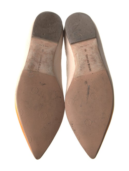 Tomas Maier Leather Animal Print Ballet Flats