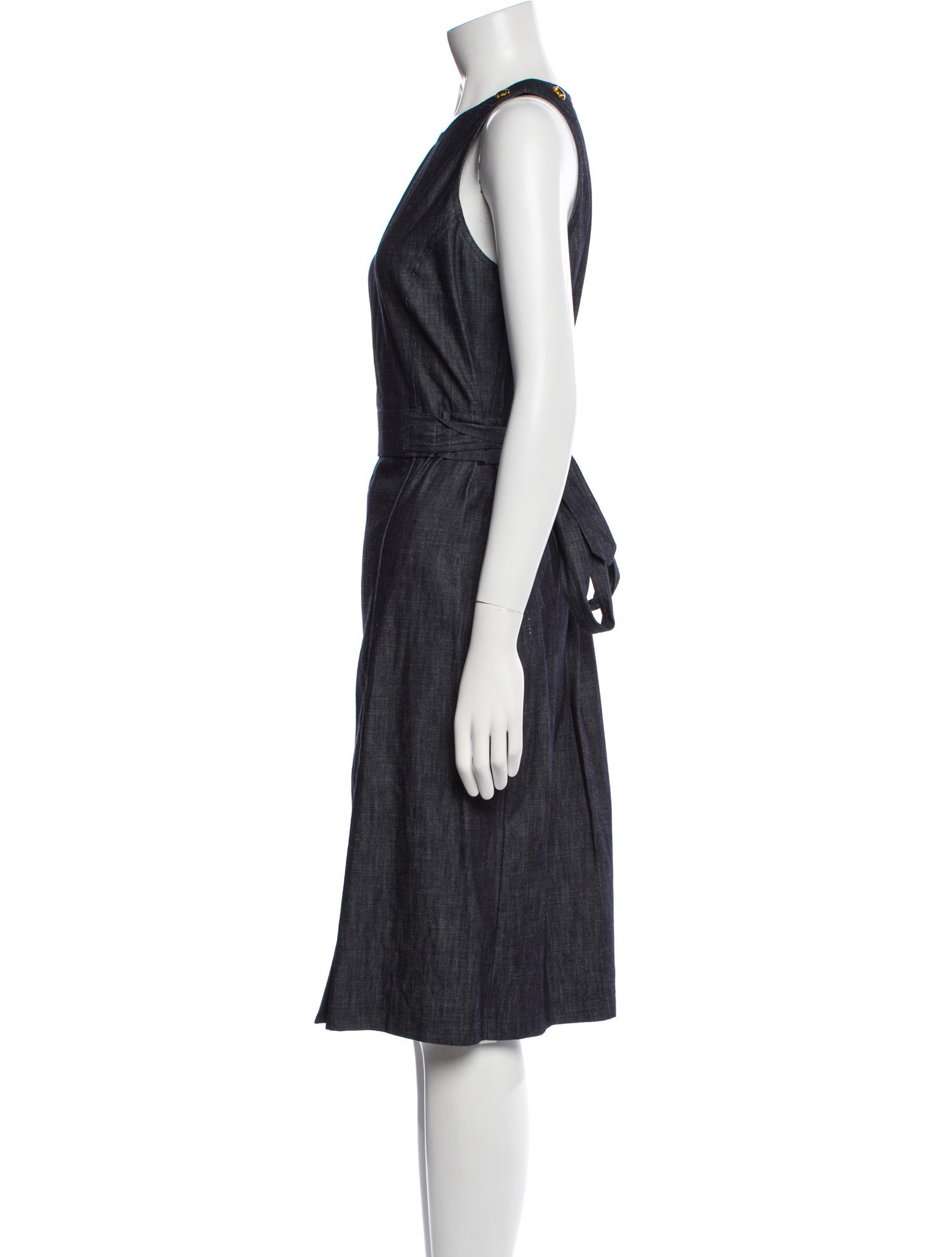 Tomas Maier Crew Neck Midi Length Dress