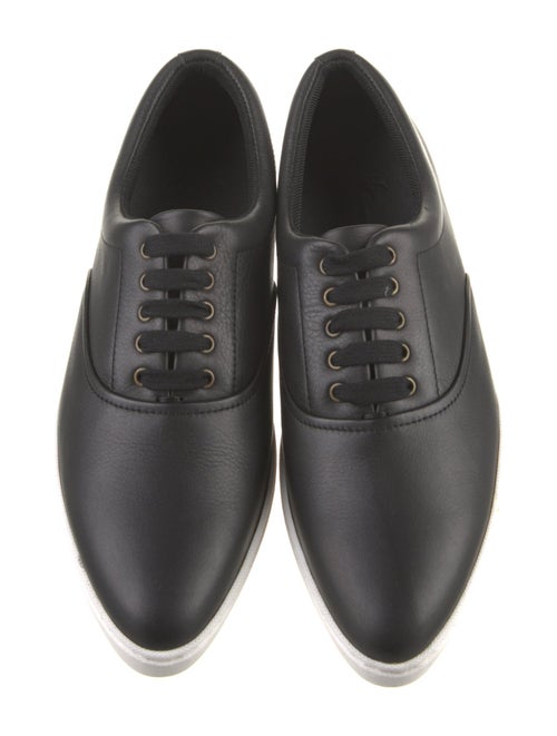 Tomas Maier Leather Colorblock Pattern Sneakers