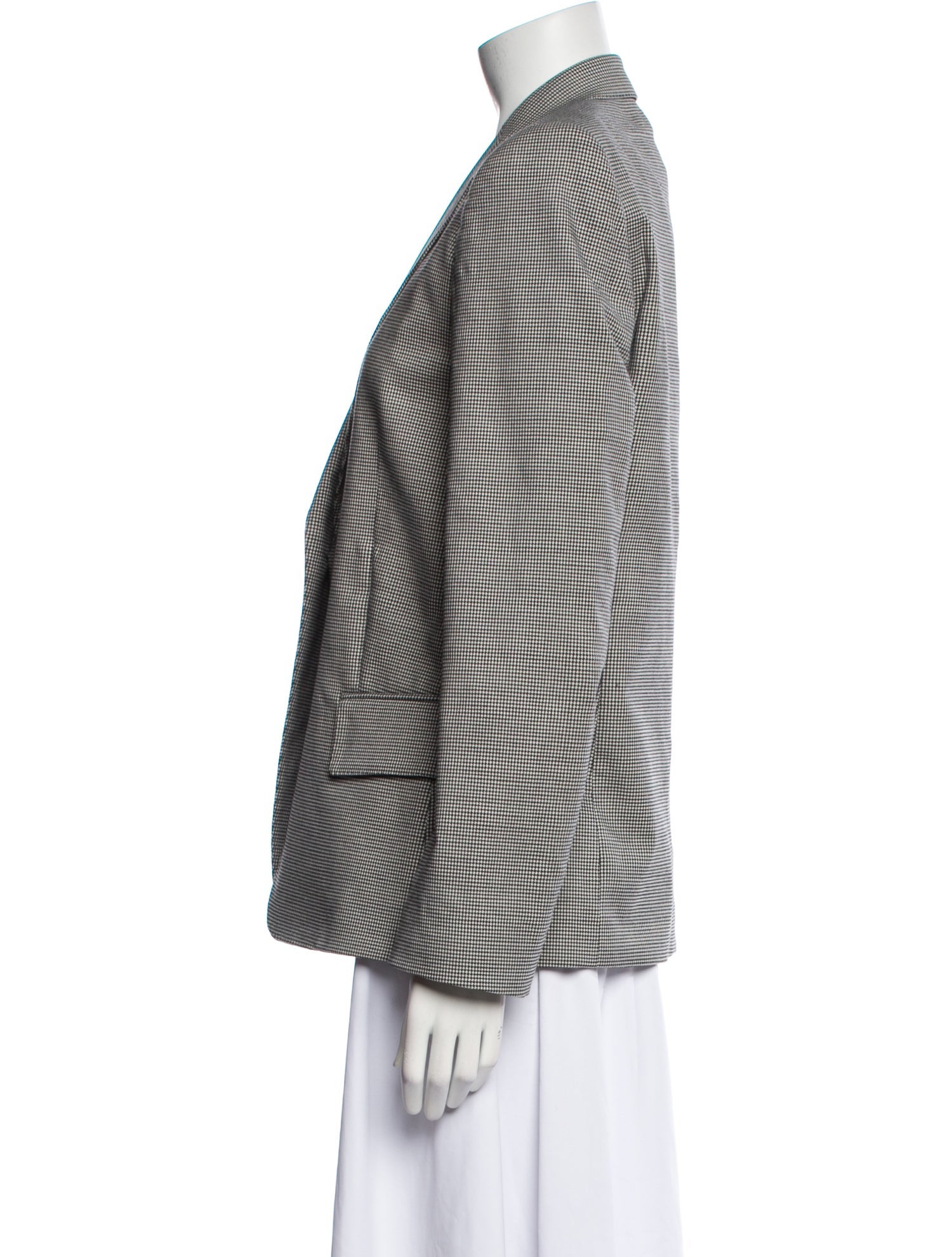 Tomas Maier Wool Houndstooth Print Blazer